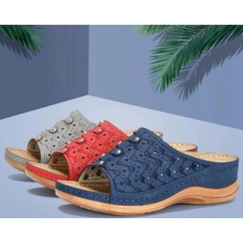 Womens Sandals Wedges Shoes Fashion Comfortable Women Sandals Plus Size Solid Shoes Woman Sandals 2021 Slides Brand Design