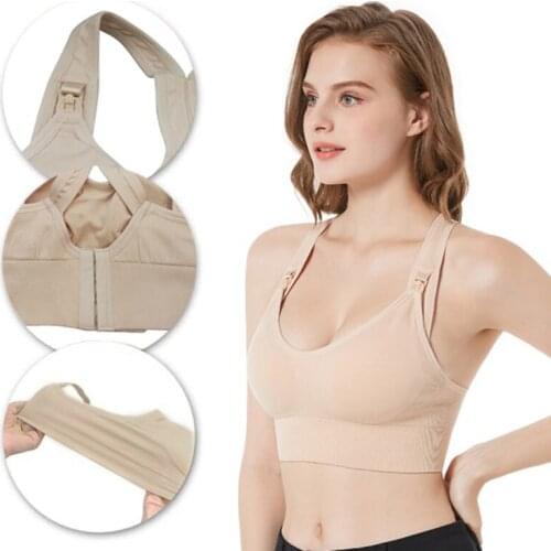 Women Pre-opening Breastfeeding Push Up Bra Women Fitness Gym Active Bra Hollow Breathable Sports Bra