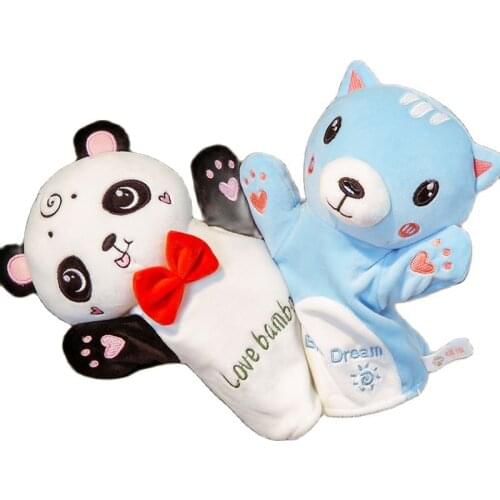 1PC30cm animal plush puppet cute plush toy children puppet cartoon forest rabbit tiger shape story pretend doll children gift