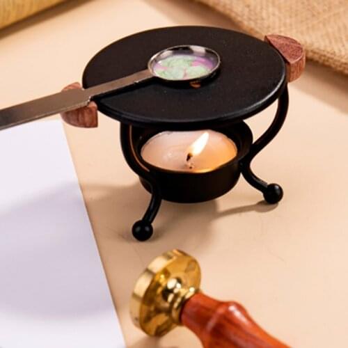 1Pcs for Wax Seal Melting Glue Pot Fire Paint Scrapbooking Decorate Furnace Stove Multi Purpose Tripod DIY Craft Keep Warmer