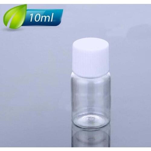 10ML Rotate Cap Refillable Bottle Cosmetic Container White Blue Transparent Plastic Bottle
