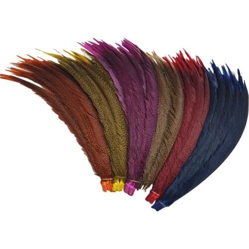 100Pcs/lot Lady Amherst Pheasant Feathers For Crafts 60-65CM 24-26Inch Stage Wedding Decorations Pheasant Tail Feather Plumes