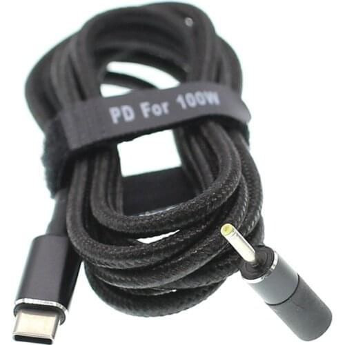 2.5x0.7mm) Type C PD Laptop Charging Cable Cord Dc Power Adapter Converter DC 2.5*0.7mm Male 90 Degrees Right Angled for ASUS