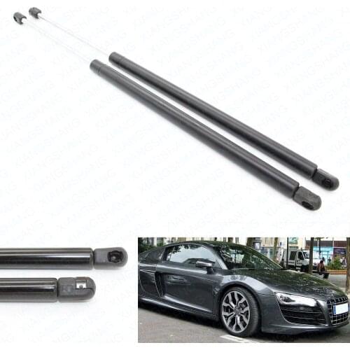 2pcs Front Bonnet Hood Gas Struts Lift Supports Shock Struts for Audi R8 Coupe 2008 2009 2010 2011 2012 65 cm