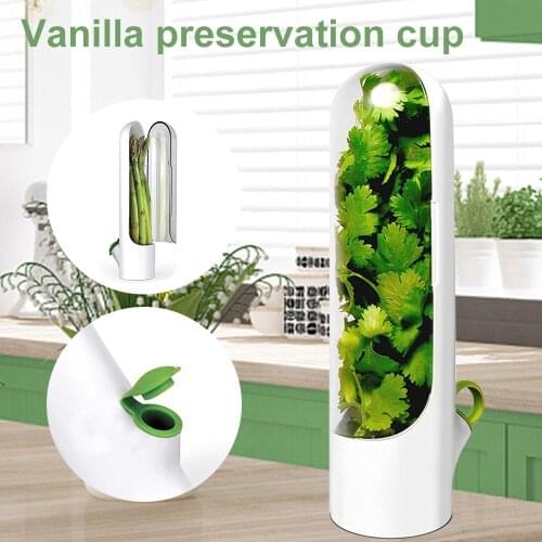 2021 Premium Herb Keep Fresh, Herb Storage Container, Keeps Greens and Vegetables Fresh-Keeping Cup Kitchen Storage Utensils