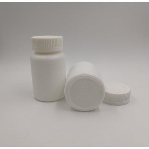 50pcs/lot 120ml 120cc HDPE white Capsule pill bottle, empty plastic refillable Pill container with CRC Cap