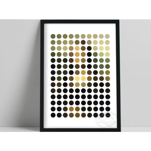 Abstract Round Mona Lisa Printing Poster, Da Vinci Female Portraiture Canvas Painting, Vintage Art Wall Picture Home Decor Gift