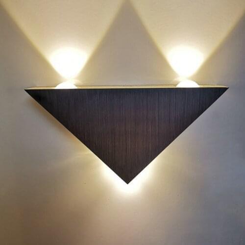 AC85-265V Led Wall Light Triangle Aluminum Wall Lamp Triangular 3W Wall Sconce Light Fixture Home Bedroom Bathroom Lighting
