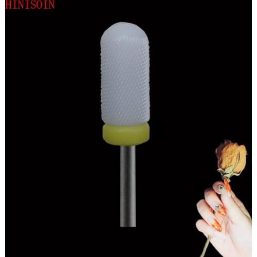 White Ceramic-20Pcs- Nail Drill Bit - Small Rounded Top Bit - (0028.060)