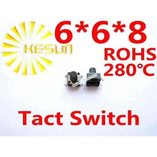 FREE SHIPPING 1000PCS SMD 6X6X8MM Tactile Tact Push Button Micro Switch Momentary ROHS