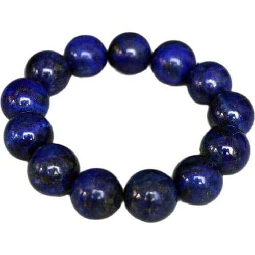 Natural Lapis lazulin Hand-carved Beads Bracelet
