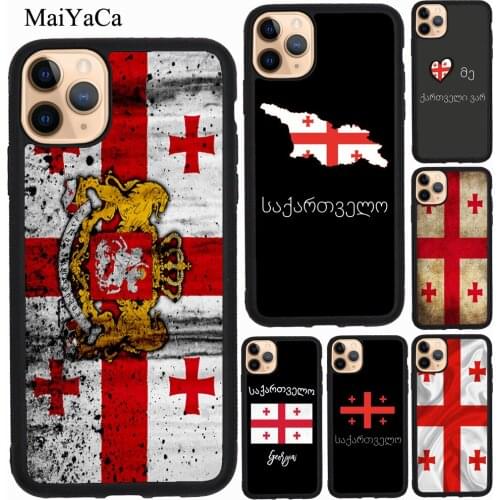 MaiYaCa Georgia Flag For iPhone 11 Pro Max XS X XR SE 2020 7 8 Plus Case For iPhone 12 Pro Max mini