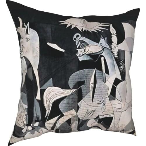 Pablo Picasso Guernica Pillow Case Decoration Art Spanish Cushion Cover Throw Pillow for Sofa Polyester Double-sided Printing
