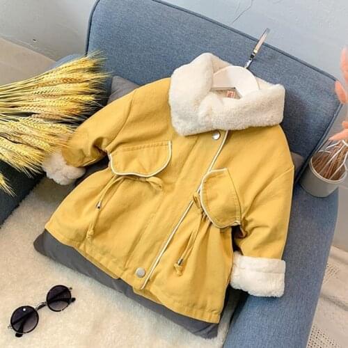 Children Clothing Girls Jackets Winter Clothes Long Coat Plus Velvet Baby Girl Boy Kids Jacket Parka Outerwear Coats