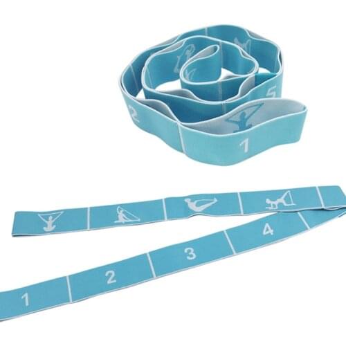 Yoga Resistance Band with Tension Scale Yoga Pull Strap Belt Elastic Stretching Band Loop Fitness Resistance Bands
