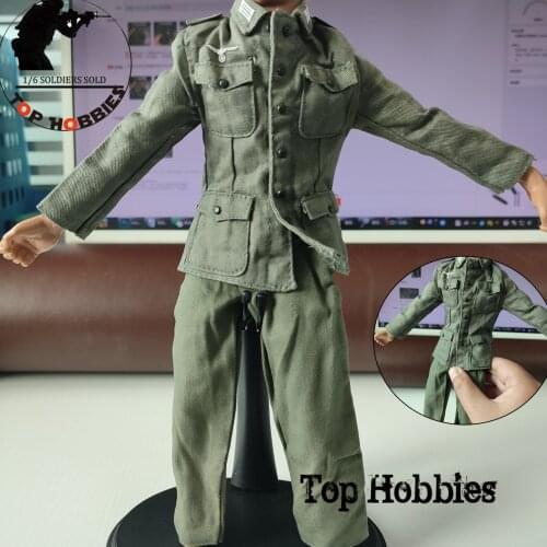 1:6 12Inch Body Action Figure Military Uniform WWII German Army WH National Defense Uniform Clothes Suit For 12"Soldier Body