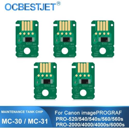 MC-30 MC-31 Maintenance Tank Chip For Canon PRO-520 PRO-540 PRO-540s PRO-560 PRO-2000 PRO-4000 PRO-4000S PRO-6000S One Time Chip