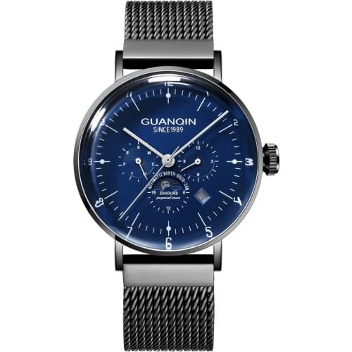 GUANQIN GJ16115 Mens Watches clock Skeleton Automatic Mechanical Wristwatch Watch Man Relogio Masculino