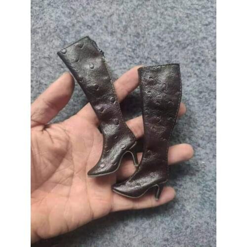 1/6th Brown Shoes Boots Model for 12" TBLeague PLLB2020-S38A Phicen Big Foot