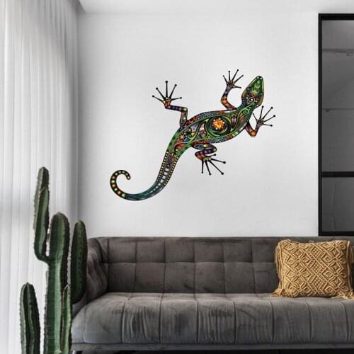 Reptile Gecko Creative Wall Sticker Living Room Sofa Backdrop Wall Decoration Aesthetic Mural Self Adhesive Room Decoration