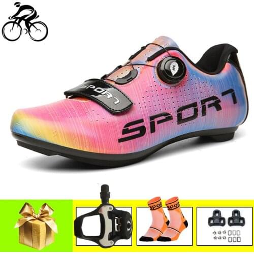 Cycling Sneakers Road Self-locking Breathable Bicycle Shoes Pedals Sapatilha Ciclismo Racing Sport Professional Riding Bike Shoe