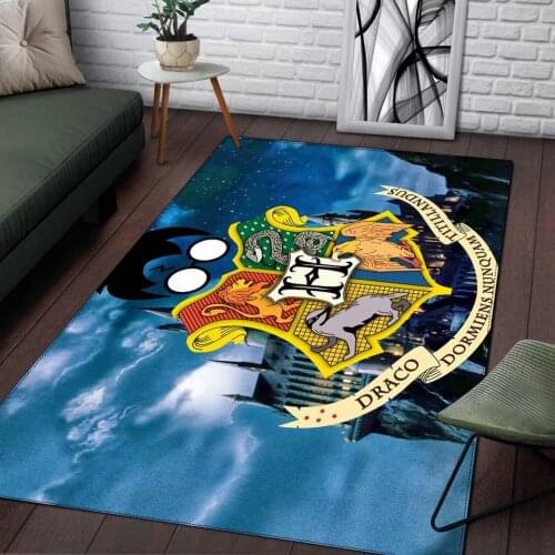 Magic Wizard Anti Slip Welcome Entrance Four College Hogwartses Doormats Floor Mats for Living Room Bedroom Carpet