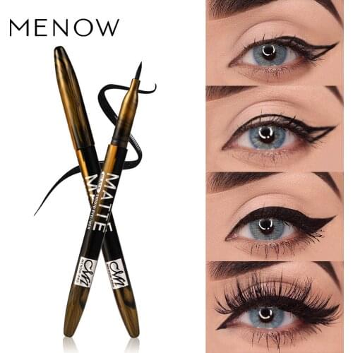 MENOW E431 Waterproof Eyeliner Pen Anti-Sweat Cool Black Soft-Head Pen Line Head Makeup Good Cosmetic Gift for Women Hot Selling