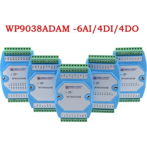 5pcs/lot 0-20MA/4-20MA Current Acquisition Module 6AI/4DI/4DO MODBUS Communication-WP9038ADAM