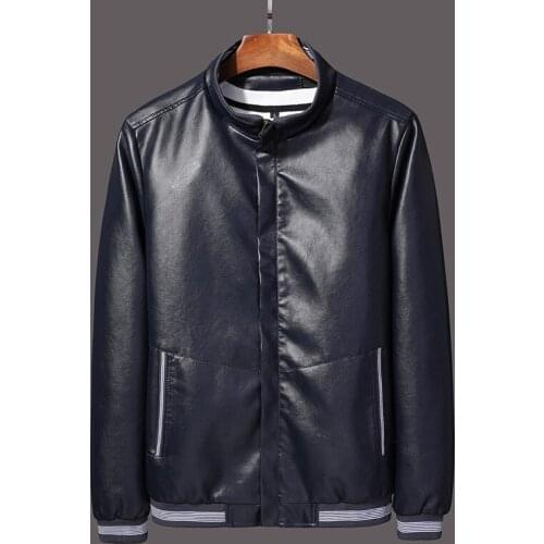 Mens leather jacket 2020 spring and autumn casual coat male slim Korean PU leather outerwear overcoat windbreaker outergarment