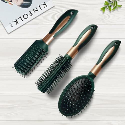 New Green Hair Scalp Massage Comb Airbag Hairbrush Nylon Women Wet Curly Detangle Hair Brush For Salon Hairdressing Styling Tool