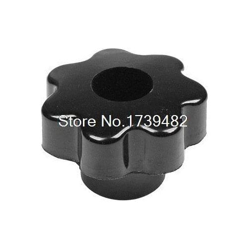 M8 Thread 50mm Dia Black Plastic Star Head Clamping Knob Grip