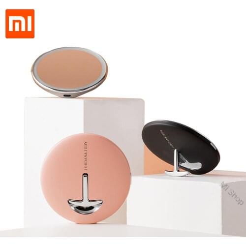Xiaomi Jordan&Judy Portable Makeup Mirror Desktop Adjustable Brightness Blu-ray Improve Skin LED Mini Makeup Mirror Beauty Tool