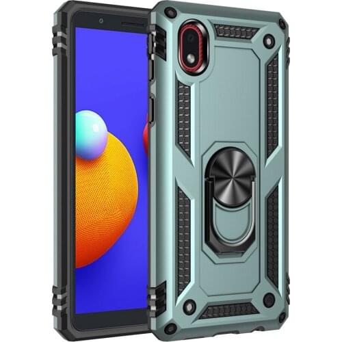 Rugged Armor Ring Stand Fundas Cover for Samsung Galaxy A01 M01 Core A01core M01core Case TPU Bumper Shockproof Shell Housing