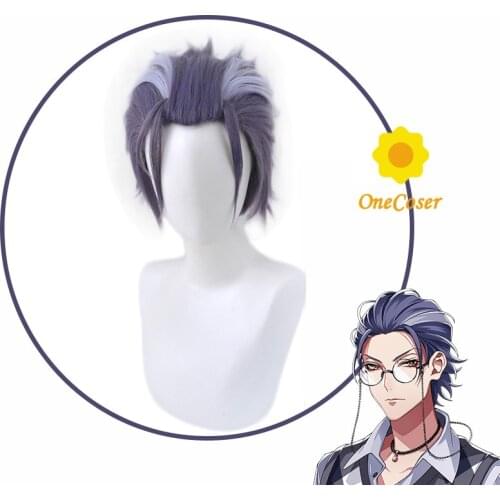 Division Rap Battle Hypnosis MIC DRB Tsutsujimori Rosho Cosplay Short Wig Heat-resistant Fiber Hair + Wig Cap Party Men