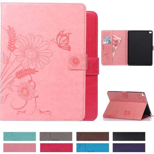 Luxury for Apple iPad Air 2 Tablet Case 3D Emboss Butterfly PU Leather Flip wallet Shell iPad 6 A1566 A1567 9.7" Cover can stand