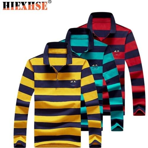 Polo Men Polo Shirt Casual Shirts mens Long Sleeve Tee Embroidery Cotton Polo Shirt Men Button Collar Male Dress Polo Men