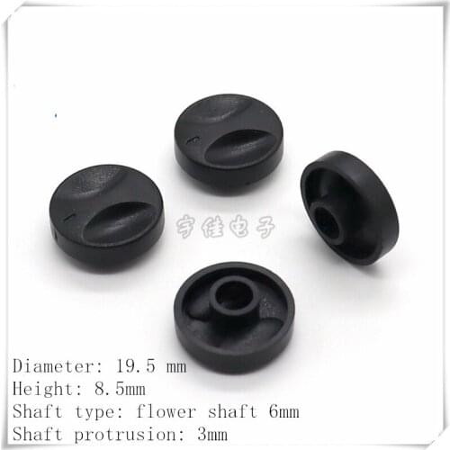 10 Piece 19.5*8.5MM butterfly plastic knob cap potentiometer knob is suitable for flower shaft 6MM