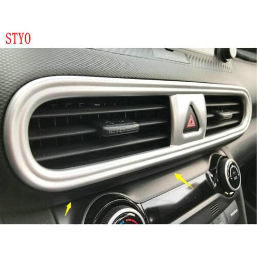 STYO CarABS Interior ABS Conditional Panel Sequins Cover Trim For LHD Hyundai1 Kona Encino 2018 2019