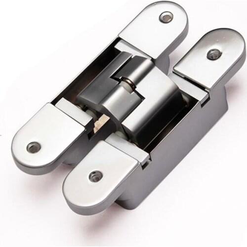 Three Dimensional Adjustable Hidden Hinge Cross Wooden Door Hinge 28*135*140mm x2