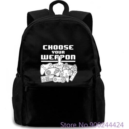 Choose Your Weapon - Gamer Games Retro Classic Console Cool Classic women men backpack laptop travel school adult