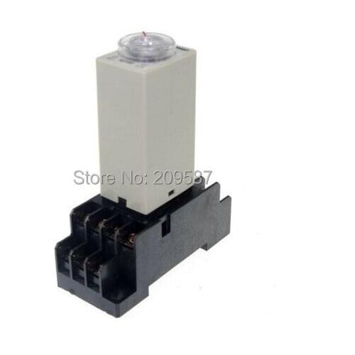 1PCS 220VAC 0~10sec H3Y-4 Power On Time Delay Relay Timer 4PDT 14Pins With Socket