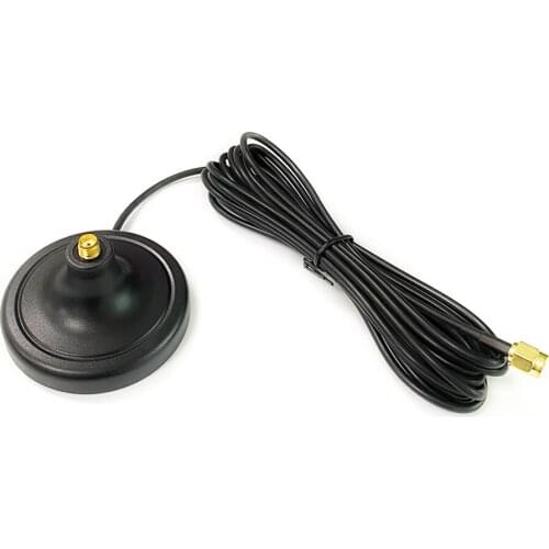 10PC GSM GPS WIFI Wireless Module Antenna base Magnetic Extension Adapter sucker base with 3M Cable SMA Male #2 Wholesale