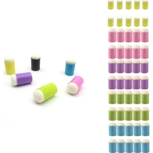 10Pcs Finger Sponge Daubers Painting Ink Pad Stamping Brush Craft Case Art Tool with Box Scrapbooking DIY Crafts