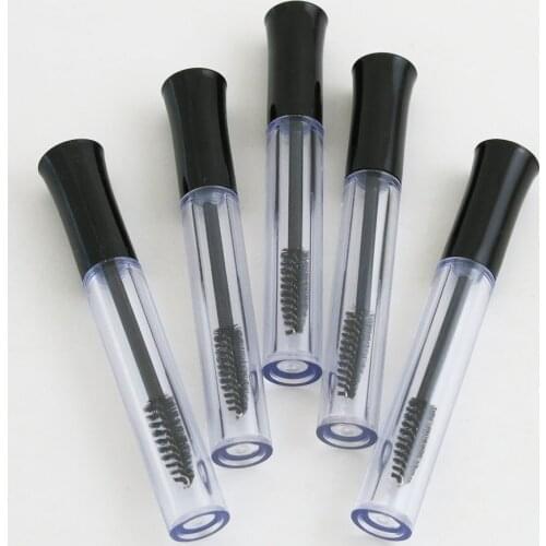 20pcs x 5ml Beauty Portable Mascara Tube Eyelash Vial Liquid Bottle Container Black Cap Refillable Bottles Makeup Accessory