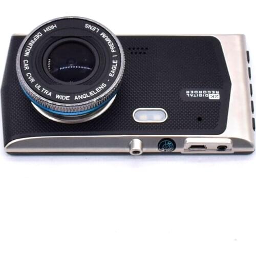 4-inch Car DVR Camera HD Touch Dual Lens Video Rear Mirror View Full HD 170° Wide-angle Night Vision Driving Recorder