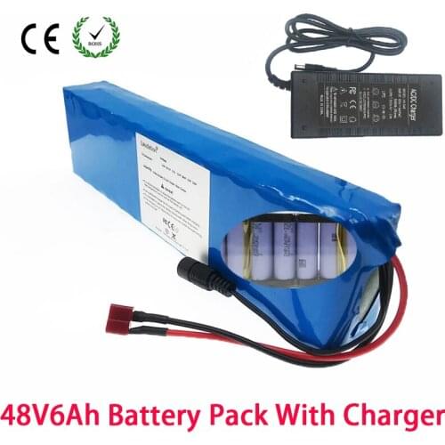 48V 6Ah 13S 2P Electric Bicycle 18650 Lithium Battery Pack 54.6V With 15A BMS For 250W 350W Motor Scooter, Etc
