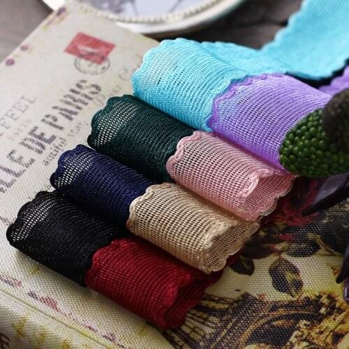 5 yards wavy edge grid ribbon hair accessories diy Gift Box packaging clothing Sewing Material