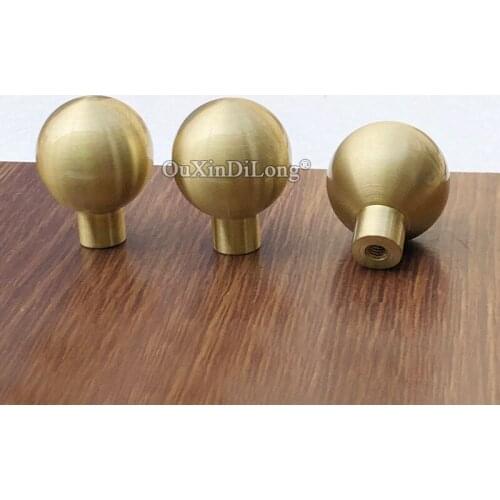Brand New 20PCS European Pure Brass Kitchen Cabinet Door Handles Cupboard Wardrobe Drawer Round Cabinet Pulls Handles & Knobs