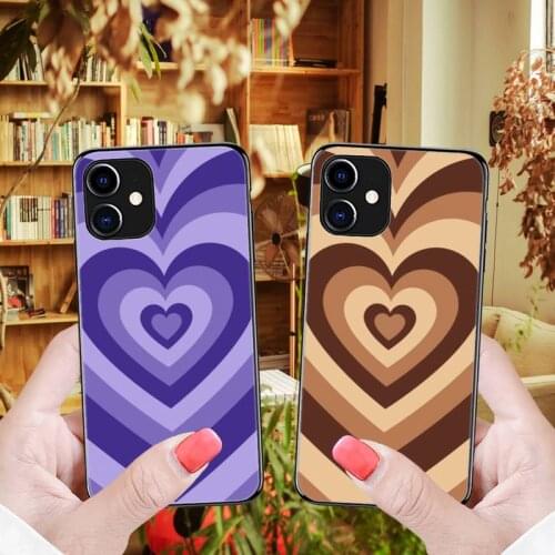 Latte Love Coffee Heart pink Phone Cases for iPhone 12 8 7 6 6S Plus X 5S SE 2020 XR 11 12 Pro mini pro XS MAX cover