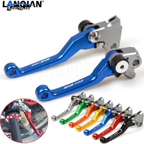 CNC Laser Printing Motorcycle Dirt bike Pivot Brake Clutch Levers For YAMAHA YZ125 2008-2014 With YZ 125 Motocross Accessories